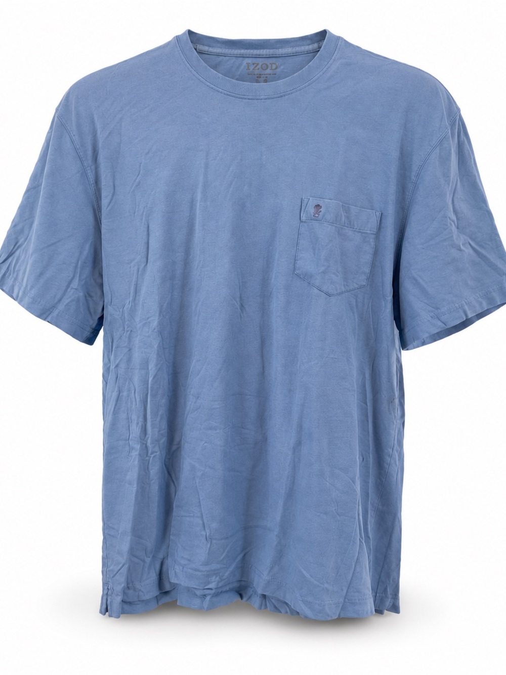 IZOD Men’s Large Dusty Blue Short Sleeve Pocket T-Shirt Casual Cotton Tee